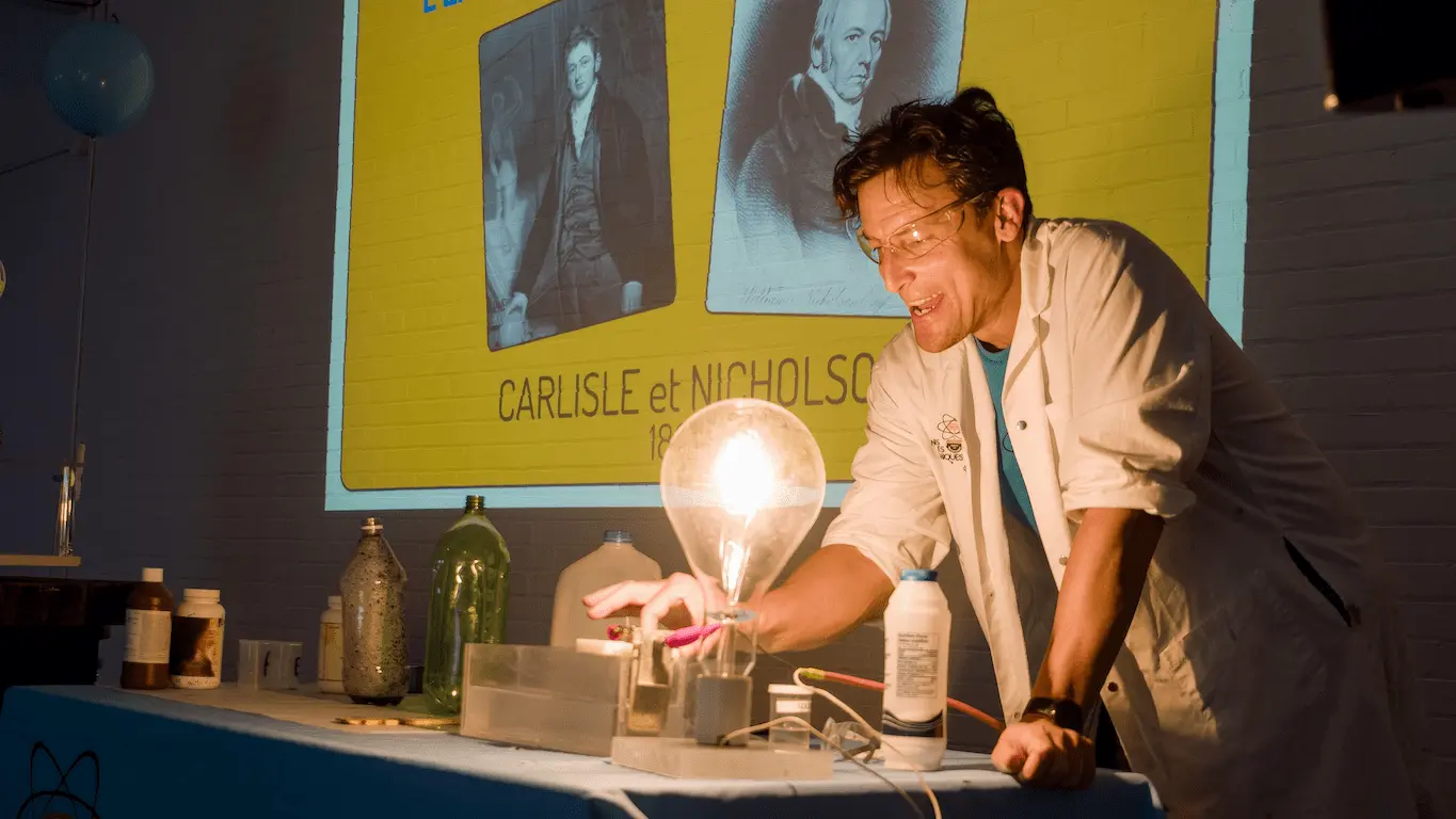 Expérience sur l'électricité avec une lumière